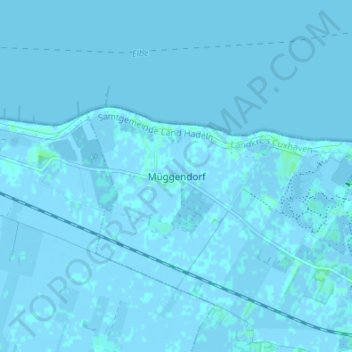 Topografische Karte Müggendorf, Höhe, Relief