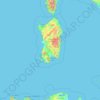 Topografische Karte Sud Sardegna, Höhe, Relief