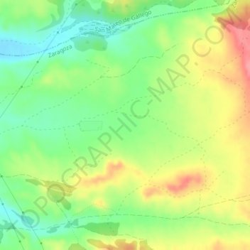 Topografische Karte El Llano, Höhe, Relief