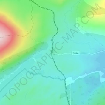 Topografische Karte Rannoch Station, Höhe, Relief