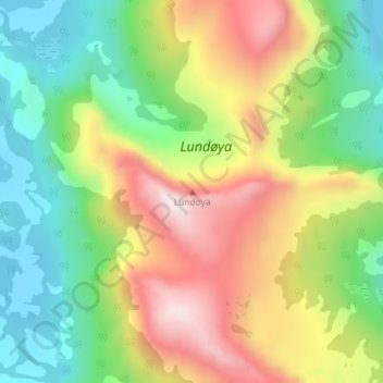 Topografische Karte Lundoya, Höhe, Relief