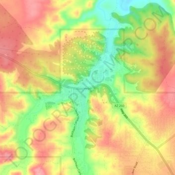 Topografische Karte Heber, Höhe, Relief