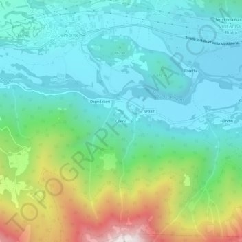 Topografische Karte Coime, Höhe, Relief