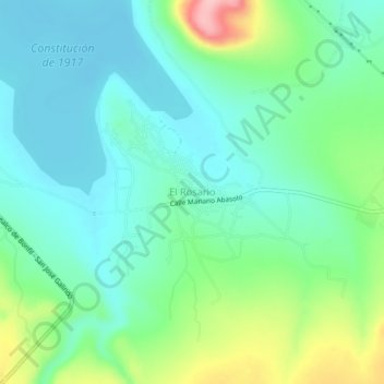 Topografische Karte El Rosario, Höhe, Relief