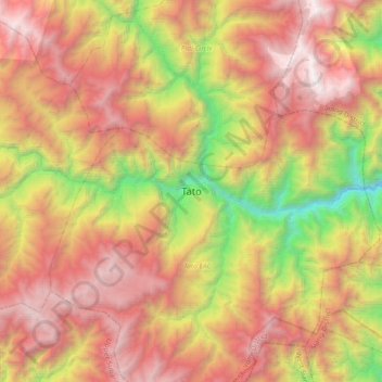 Topografische Karte Tato, Höhe, Relief
