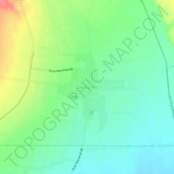 Topografische Karte San Carlos, Höhe, Relief