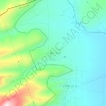 Topografische Karte La Barreta, Höhe, Relief