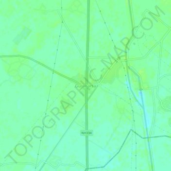 Topografische Karte Gurunarsa, Höhe, Relief