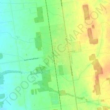 Topografische Karte Hensall, Höhe, Relief