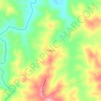 Topografische Karte Pantanoso, Höhe, Relief