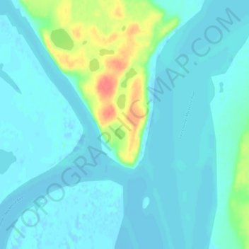 Topografische Karte Tununuk, Höhe, Relief
