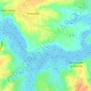Topografische Karte Montessy, Höhe, Relief