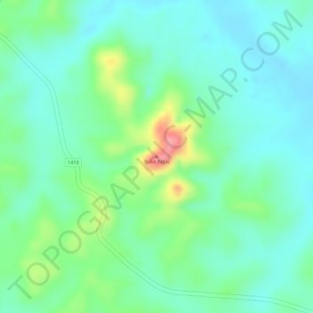 Topografische Karte Bukit Petai, Höhe, Relief