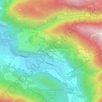 Topografische Karte Klingenburg, Höhe, Relief