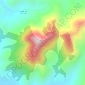 Topografische Karte Morro do Meio, Höhe, Relief