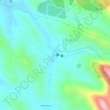 Topografische Karte Chunkappara, Höhe, Relief