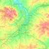 Topografische Karte Leicester, Höhe, Relief