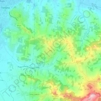 Topografische Karte Vho, Höhe, Relief