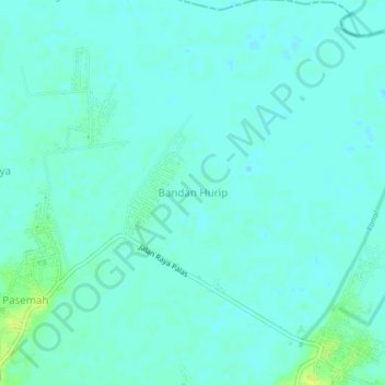 Topografische Karte Bandan Hurip, Höhe, Relief