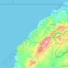 Topografische Karte Distrito de Canoas de Punta Sal, Höhe, Relief