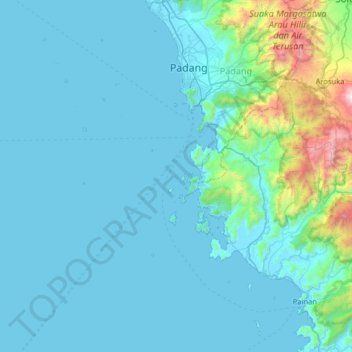 Topografische Karte Sirandah, Höhe, Relief