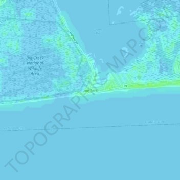 Topografische Karte Long Point, Höhe, Relief