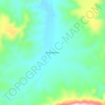 Topografische Karte Pedra Branca, Höhe, Relief