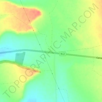 Topografische Karte Ventas del Rey, Höhe, Relief