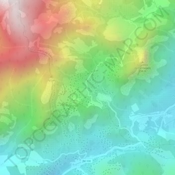 Topografische Karte Alto Petrópolis, Höhe, Relief