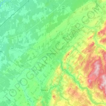 Topografische Karte Victoriaville, Höhe, Relief