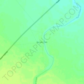 Topografische Karte Barrow Creek, Höhe, Relief