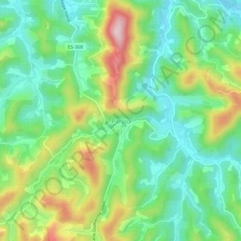 Topografische Karte Paraju, Höhe, Relief