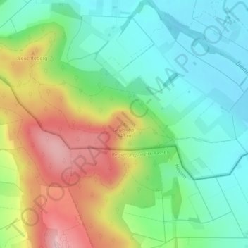 Topografische Karte Gaulskopf, Höhe, Relief