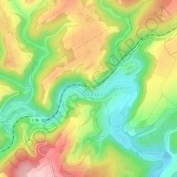 Topografische Karte Löwenburg, Höhe, Relief