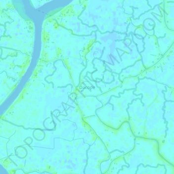 Topografische Karte Dacope, Höhe, Relief