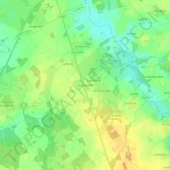Topografische Karte La Boule d'Or, Höhe, Relief
