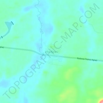 Topografische Karte Vila Apiaú, Höhe, Relief