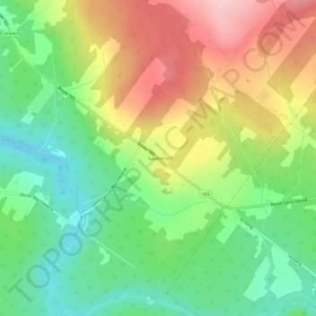 Topografische Karte Salaberry, Höhe, Relief