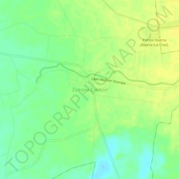 Topografische Karte Zamora Caletón, Höhe, Relief