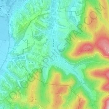 Topografische Karte Sulz, Höhe, Relief