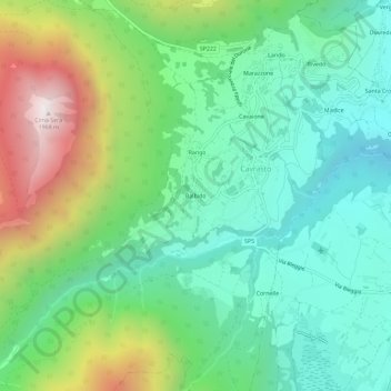 Topografische Karte Balbido, Höhe, Relief