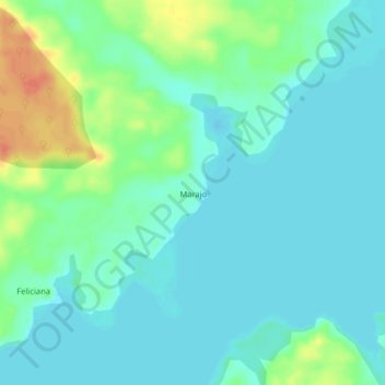 Topografische Karte Marajo, Höhe, Relief