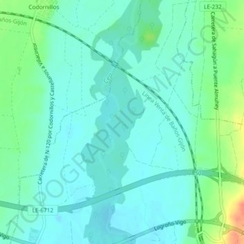 Topografische Karte Matacuervos, Höhe, Relief