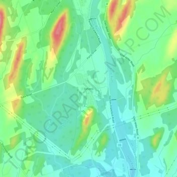 Topografische Karte Batawa, Höhe, Relief