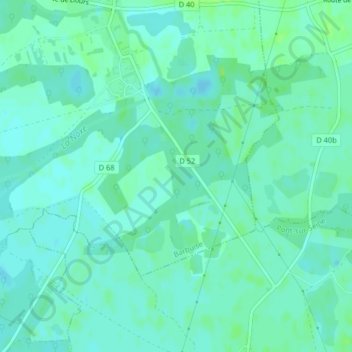 Topografische Karte Sausseron, Höhe, Relief