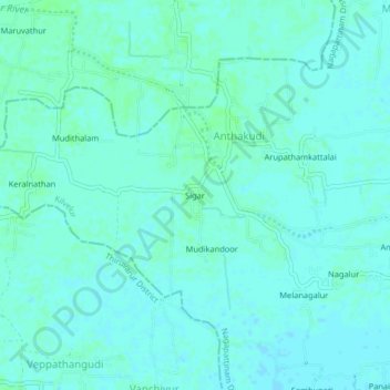 Topografische Karte Sigar, Höhe, Relief