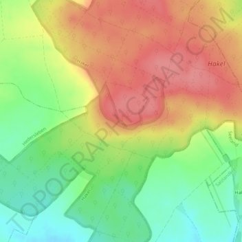 Topografische Karte Domburg, Höhe, Relief