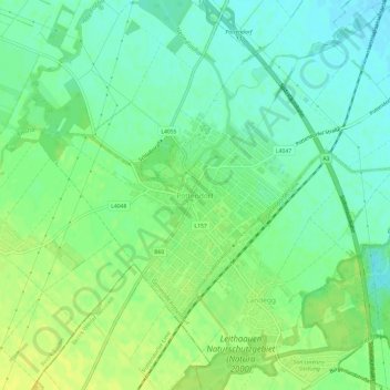 Topografische Karte Pottendorf, Höhe, Relief