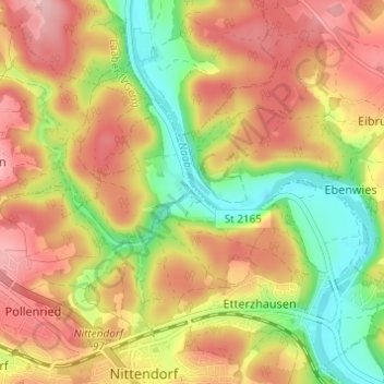 Topografische Karte Penk, Höhe, Relief