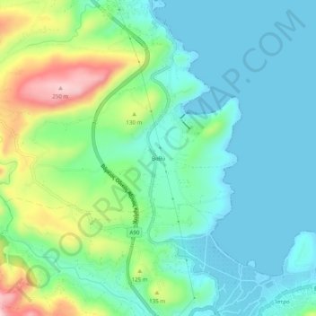 Topografische Karte Βαθύ, Höhe, Relief